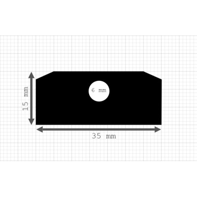 Luikenpakking | EPDM | 35 x 15 mm